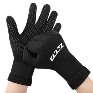 ZCCO 3mm Neopren Tauchhandschuhe mit rutschfester Innenseite und elastischem Handgelenk für Wassersportarten wie Tauchen, Surfen und Schnorcheln.