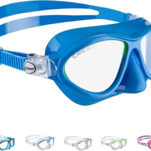Schnorchelmaske für Kinder, Cressi Moon Kid Mask, Blau/Lime, Einheitsgröße. Schnorcheln, Tauchen, Wassersport.