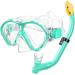 Gintenco Schnorchelset für Kinder, Taucherbrille mit Schnorchel, Anti-Fog Glas und Panorama-Weitsicht, ideal für Schwimmen und Tauchen von 4-16 Jahren