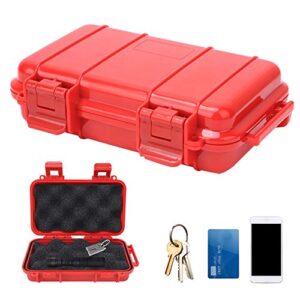MAGT Versiegelungsbox in Rot, wasserdicht und stoßfest, mit gepolstertem Inneren, ideal für die sichere Aufbewahrung von Wertsachen wie Smartphones, Ausweisen und Kreditkarten.