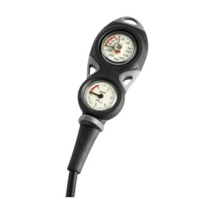 Tauchmanometer Mares Finimeter Mission 2, schwarzer Rahmen, ein Größe