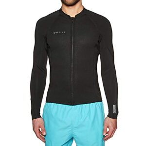 ONeill Reactor II Neoprenanzug mit Reißverschluss vorne, 2 mm UV-Sonnenschutz und LSF-Eigenschaften, Größe L, Schwarz für Wasseraktivitäten wie Schwimmen, Surfen oder Tauchen