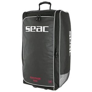 SEAC Equipage 500 Trolley für Unterwasser-Ausrüstung in Schwarz, mit robustem Material und praktischem Design, ideal für Taucher und Outdoor-Aktivitäten.