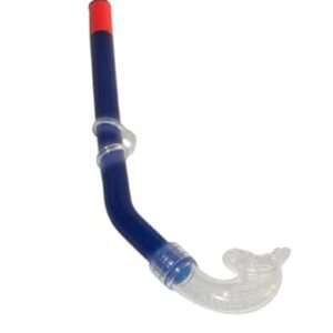 Schwimm- und Snorkelling Schnorchel für Kinder mit robustem Polyethylen-Rohr, ergonomischem Mundstück aus Siltra und floureszierendem Band.