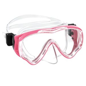 Taucherbrille für Kinder, Schwimmbrille mit Anti-Fog und Anti-Leck, Tauchmaske 180° Panorama HD für Jungen und Mädchen von 4 bis 12 Jahren