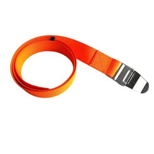 Sharplace Tauchgewichte Gürtel Bleigürtel Tauchgürtel Bleigurt 150cm, Orange - mit Schnalle
