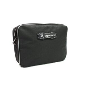 Apeks Automatentasche Atemreglertasche für Taucher, schwarze kompakte Tragetasche mit elegantem Design und hochwertigem Material.