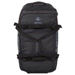 Apeks Roller 90l Bag in elegantem Schwarz, ideal für Tauch- und Reiseabenteuer mit robustem Design und stabilen Rollen.