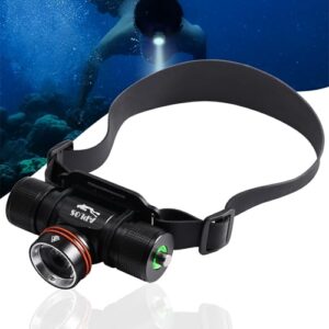 APLOS H800 wiederaufladbare Taucher Stirnlampe mit 3500 Lumen, IPX8 wasserdicht, geeignet für Unterwasser- und Outdoor-Aktivitäten