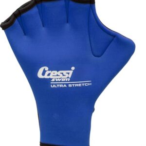 Cressi Aqua Fitness Handschuh Swim Gloves in Blau, ideal für Wassersport und Aqua Fitness, mit rutschfester Handfläche und komfortablem Design.