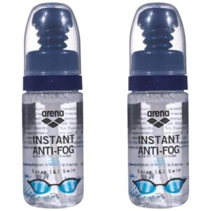 ARENA Instant Anti-Fog Spray für Schwimmbrillen in einer 35 ml Flasche, antiebendes Spray zur Verhinderung von Beschlag auf Schwimmbrillengläsern, Packung mit zwei Flaschen.