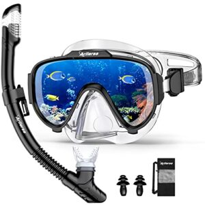 Hochwertiges Arlierss Schnorchelset für Erwachsene mit einer robusten Taucherbrille und einem Anti-Fog Schnorchel, ideal für Schnorcheln und Tauchen.
