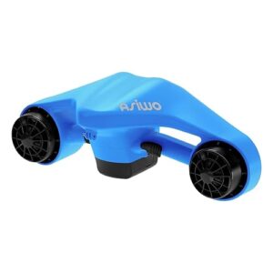 Asiwo Unterwasserscooter in leuchtendem Blau mit aerodynamischem Design, ideal für Tauchen, Schnorcheln und Abenteuer im Wasser.