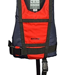 Baltic Paddler Schwimmhilfe Kanuweste in rot und navy für erfahrene Schwimmer, geeignet für Binnengewässer, mit angenehmem Sitz und 50N Auftrieb.