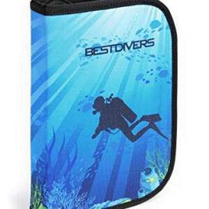Best divers AI0446/ART4 Dive Log Ringe in Schwarz für Tauchgänge, Unisex, Einheitsgröße, mit Stifthalter und Dokumentenhalter
