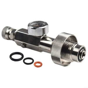 Besttoolifes 4500Psi HPA Infator Ventil G5/8 für Druckluft Anwendungen, Edelstahl Bauweise, inkl. Luftablassventil und Manometer.
