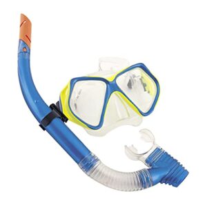 Bestway Hydro-Pro Schnorchel-Set für Jugendliche, bestehend aus einer Tauchermaske mit klaren Sichtfenstern und einem gebogenen Schnorchel in bunten Farben.