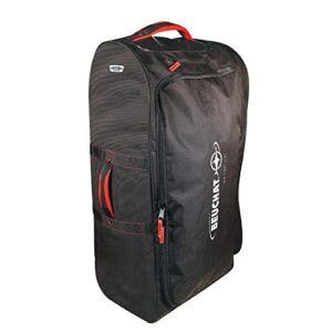 Schwarze BEUCHAT Air Light Tasche mit 110 Litern Fassungsvermögen, 85 x 47 x 30 cm, ideal für Reisen und Wassersport.