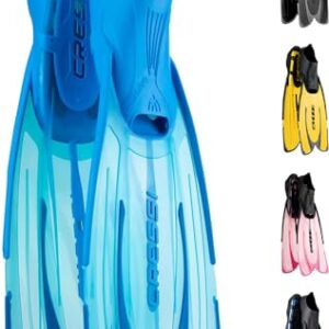 Cressi Agua unisex Premium Flossen in Aquamarin mit Self Adjusting Fußbett für Tauchen, Apnoe und Schnorcheln.