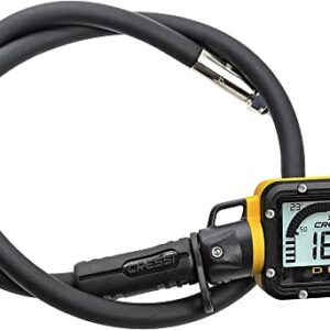 Cressi Digital Gauge Test: Digitales Manometer für Taucher in leuchtendem Gelb mit hohem Kontrast-Display und automatischer Aktivierung