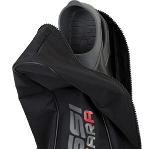 Cressi Gara Bag Premium Schutztasche für Apnoeflossen in Schwarz mit den Maßen 95x25x22 cm, ideal für den sicheren Transport und die Aufbewahrung von Tauchflossen.