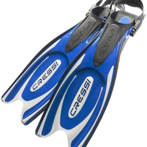 Cressi Herren Flossen Frog Plus in Blau und Silber, Größe 42/44, ideal für Schnorcheln und Tauchen, ergonomisches Design für optimalen Komfort und Leistung.