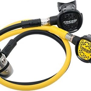 Cressi HY788051 Sub Akustik Ac2 kompakter DIN-Regler für Taucher mit Hochdruckanschluss und vier Mitteldruckanschlüssen