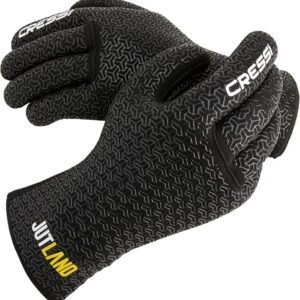 CRESSI Unisex-Adult Jutland Neopren Tauchhandschuhe in Schwarz mit Ultra Grip System für optimalen Kälteschutz und Griffigkeit beim Tauchen.