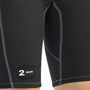 Herren Neopren Shorty Anzug in Schwarz-Grün aus 2 mm hochdehnbarem Neopren für ideale Bewegungsfreiheit und UV-Schutz, Größe 3XL.