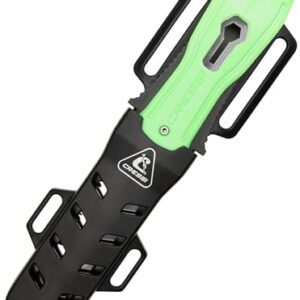 CRESSI Unisex-Adult Lizard Knife, grün, rostfreie Klinge und schwarze Scheide, One Size