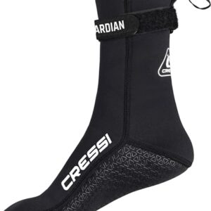 CRESSI Unisex-Adult Guardian 2mm Neopren High Top Socken mit verstellbarem Klettverschluss für Wassersport, schwarz.