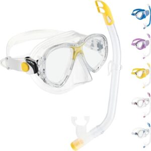 Cressi Premium Combo Schnorchelset Junior mit Marea Jr oder Estrella Jr Maske und ergonomischem Schnorchel für Kinder, ideal für das Schnorcheln im Meer.