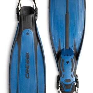 Cressi Pro Light Open Heel Tauchen Flossen in Schwarz/Blau, Größe L/XL, ideal für Tauchen und Schnorcheln