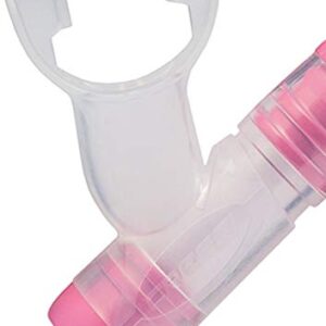 Cressi Top Snorkel Unisex Jugend Minidry Schnorchelröhre in Rosa/Transparent für Kinder und Jugendliche, konzipiert für komfortables und sicheres Schnorcheln.
