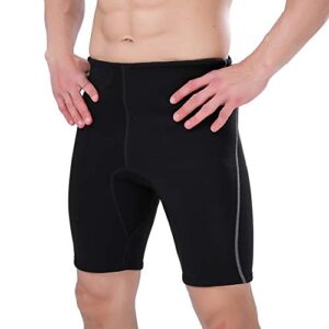 DEWIN Neoprenanzug Shorts aus 2mm Neopren für Unisex, ideal zum Schnorcheln, Kajakfahren und Windsurfen, in Schwarz mit sportlichem Design.