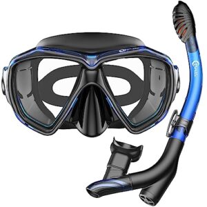 Hochwertiges Dorlle Schnorchelset mit Taucherbrille und Schnorchel, wasserdicht mit Anti-Fog und Anti-Leck Eigenschaften, ideal für Unterwasserabenteuer.