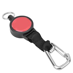 Edelstahl Scuba Console Retractor Hochleistungsschlüsselring mit Schnellverschluss für Tauchzubehör, robustes Design und einziehbares Seil.