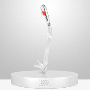 EXP VISION Trockenschnorchel für Erwachsene mit lebensmittelechtem Silikon-Mundstück und Dry Top Snorkel Tube Design, ideal fürs Tauchen und Schnorcheln.