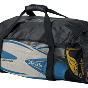 Faltbarer und ultraleichter Netzbeutel für Unterwasserausrüstung in schwarz, mit Kompaktmaß von 70x45x30 cm, ideal für Wassersport und Reisen.