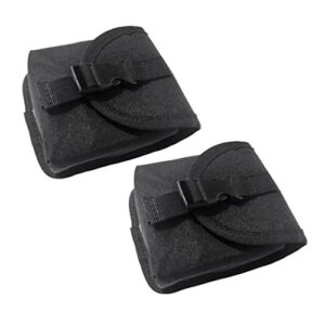 Zwei strapazierfähige schwarze Bleitaschen für Tauchen und Schnorcheln aus 600D Nylon, ideal für Wassersportler.