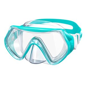 Findway Taucherbrille für Kinder mit 180° Panorama HD Perspektive, designed für sicheren und klaren Unterwasserspaß, ideal für Jungen und Mädchen im Alter von 6-16 Jahren.