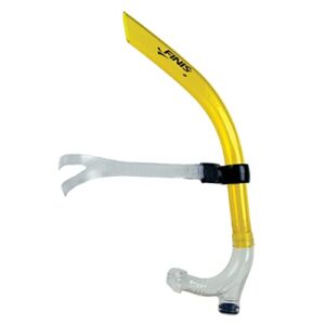 Finis Snorkel Jr Swimmers in gelber Farbe, ideal für Kinder und Schwimmunterricht, bietet Komfort und verbessertes Atmen im Wasser.
