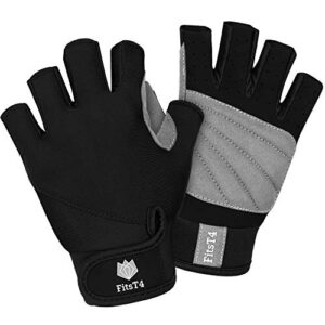 FitsT4 Sports Surfhandschuhe für Wassersport mit 3/4-Fingerdesign und rutschfester Handfläche, ideal für Kanu, Windsurfen, Kiteboarding und andere Aktivitäten