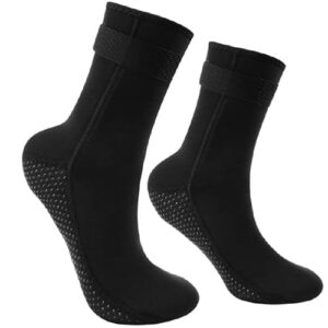 Flintronic 3mm Neopren Socken für Wassersportler, rutschfest und mit Klettverschluss für optimalen Halt beim Schnorcheln, Surfen und Segeln.