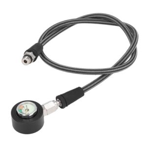 Fydun Tauch-Manometer mit leuchtendem Design und flexiblem Hochdruckschlauch, ideal für Unterwasser-Tauchausrüstung und Sicherheit beim Tauchen.