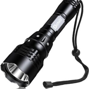 Robuste Genwiss 1000 Lumen Tauchlampe aus Aluminium mit hoher Leuchtkraft für Tauchsport und Outdoor-Aktivitäten, wasserdicht bis 80 Meter und wiederaufladbar.
