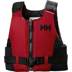 Helly Hansen Unisex Rider Qajaq Schwimmweste in rot für Wassersport, leicht anziehbar mit Frontreißverschluss, hochwertiges Polyamid-Material für Komfort und Sicherheit.