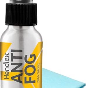 Hendlex Anti Fog Spray für klare Sicht bei Outdoor-Aktivitäten und Sport, inklusive Mikrofasertuch zur Anwendung