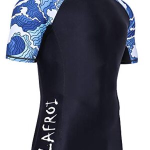LAFROI Herren Kurzarm Kompressionsshirt Rash Guard in Surge mit UV-Schutz für sportliche Aktivitäten und Wassersport