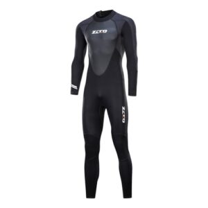 Neoprenanzug 3MM Langarmeliger Ganzkörper-Neoprenanzug für Herren mit Ruckenreißverschluss für Speerfischen, Surfen, Schnorcheln und Kanufahren